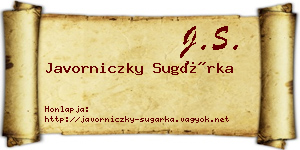 Javorniczky Sugárka névjegykártya
